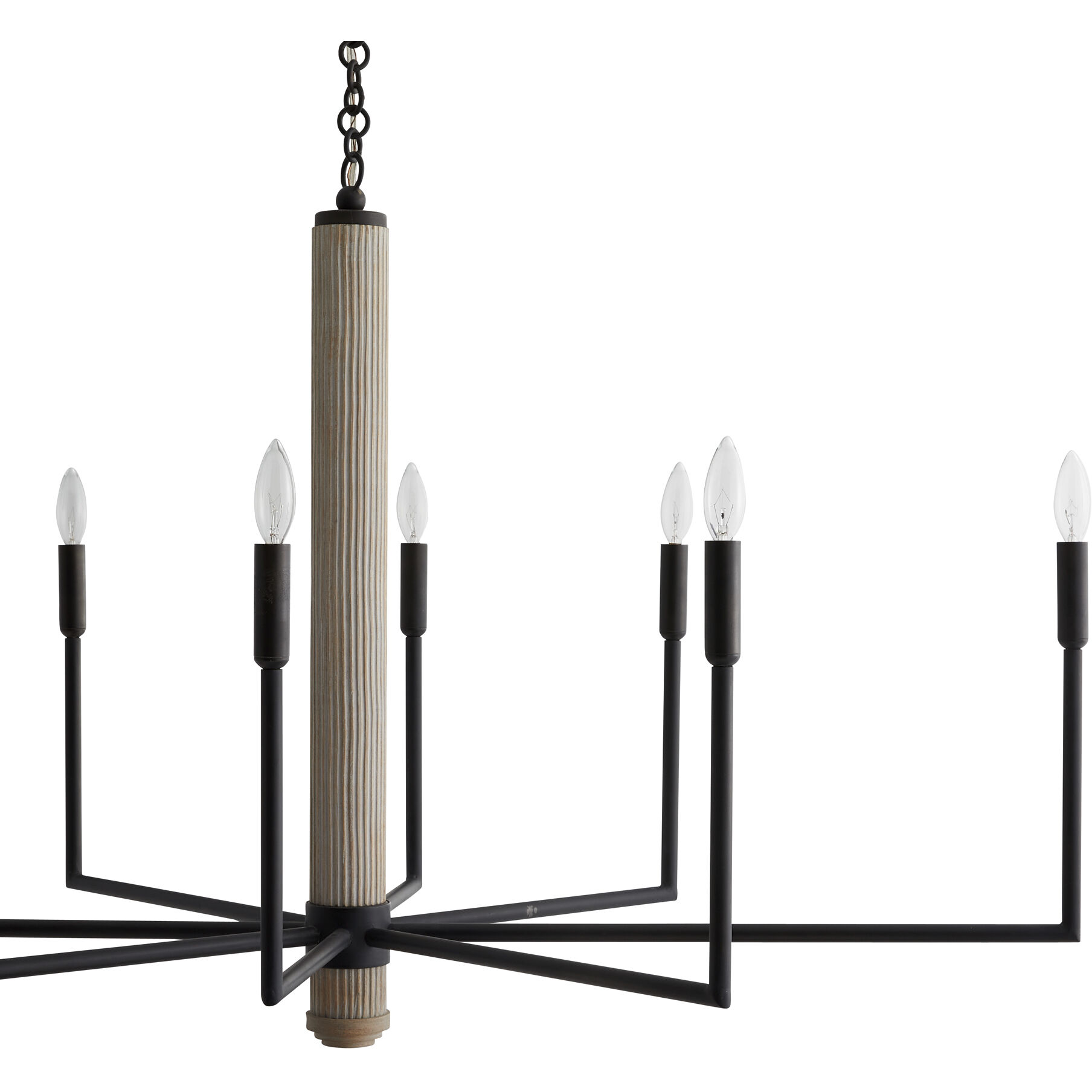 Orlando 8 Light 48 inch Blackened Iron Chandelier Ceiling Light