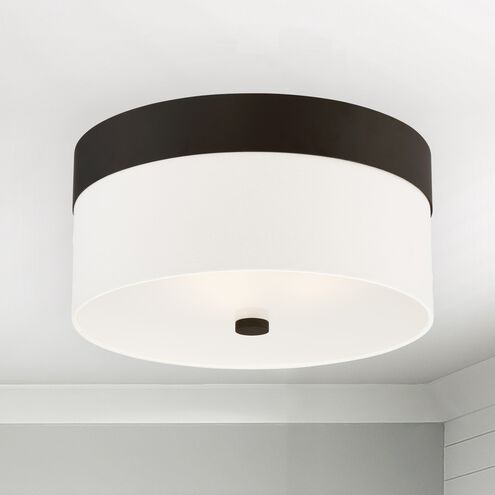 Grayson 3 Light 16 inch Dark Bronze Flush Ceiling Light