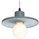 Radiance Collection 1 Light 8 inch Concrete Pendant Ceiling Light in White Cord, Dark Bronze