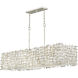 Farrah LED 48.25 inch Silver Leaf Chandelier Ceiling Light, Linear & Oval