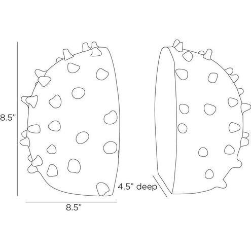 Fenwick 8.5 inch Dark Antique Brass Bookends, Set of 2