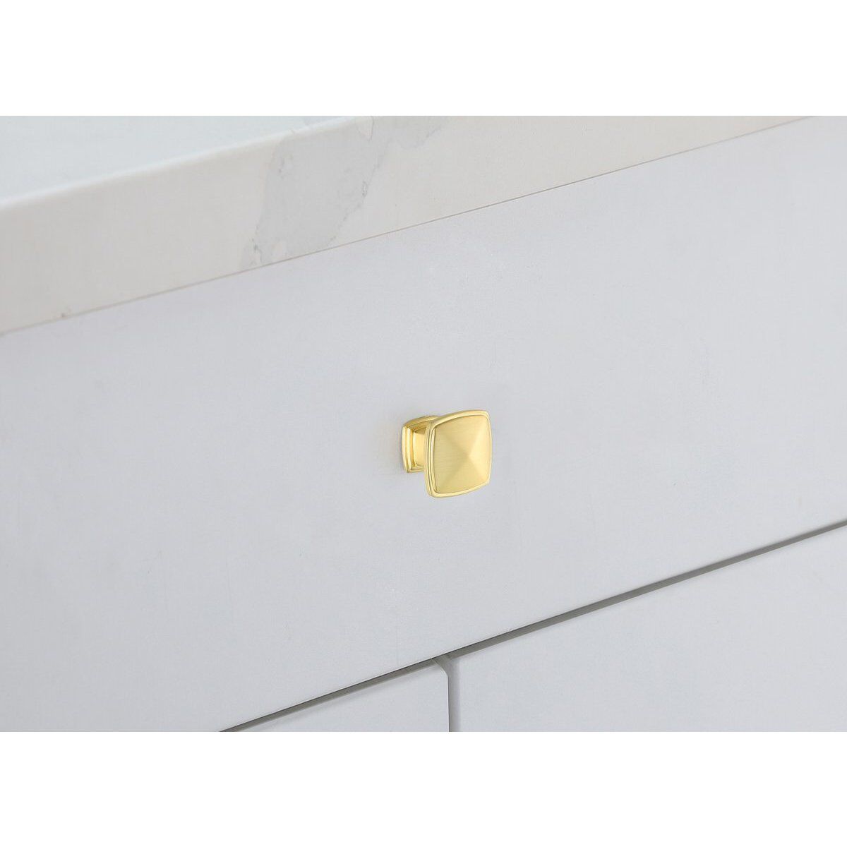 Marcel Brushed Gold Hardware Cabinet Knob, Set of 10