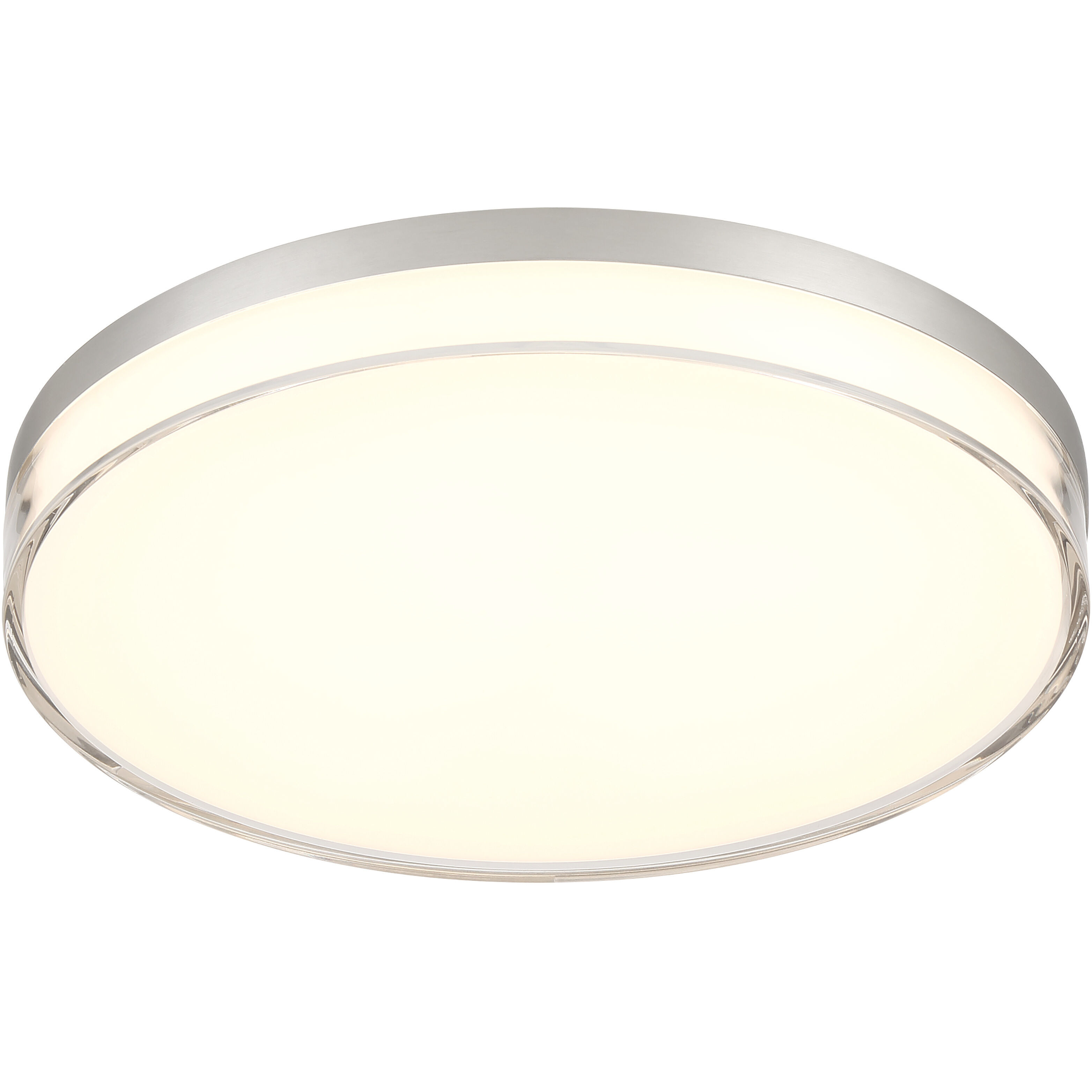 Vantage LED 11 inch Brushed Nickel Flush Mount Ceiling Light, Outdoor