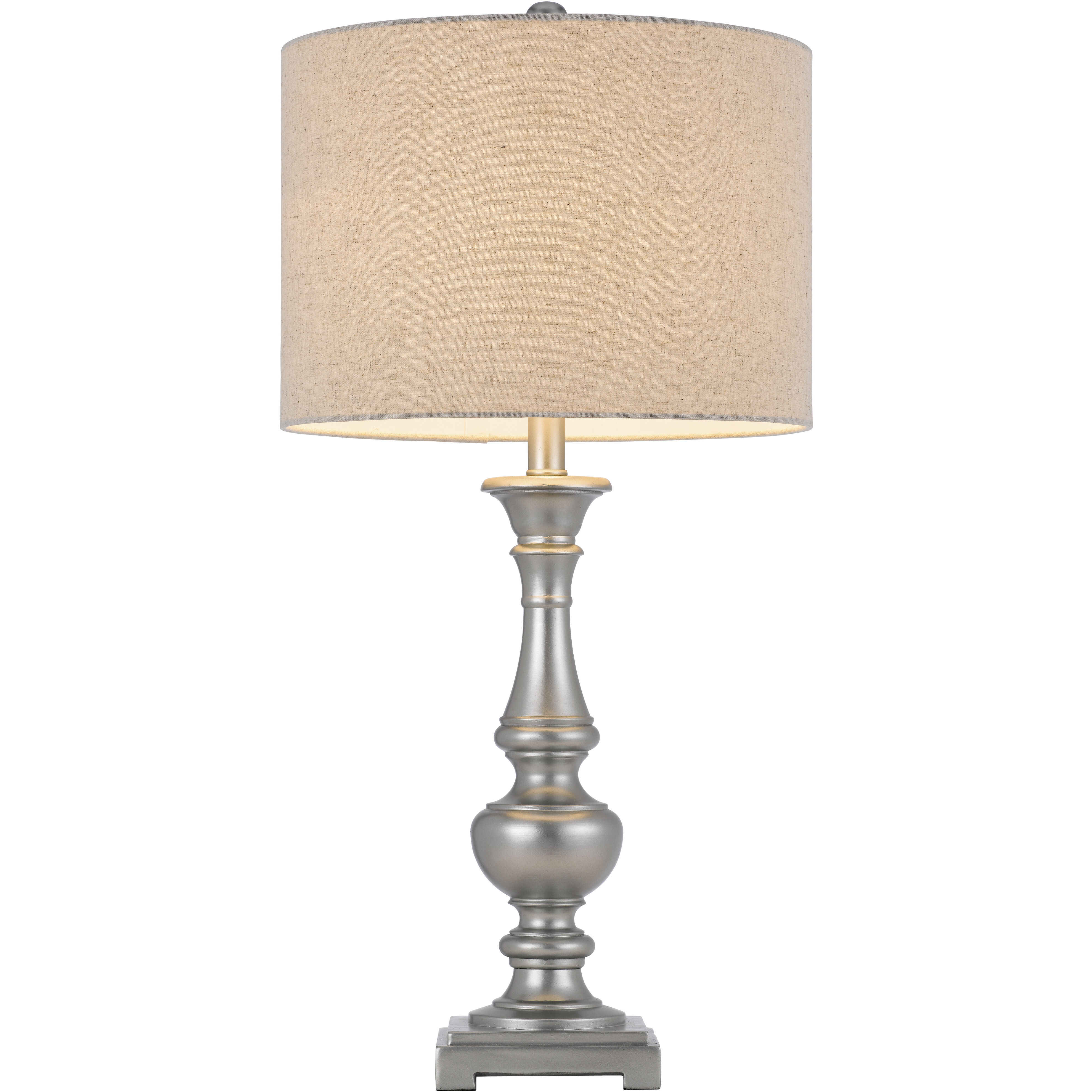 Nampa 28 inch 100.00 watt Antique Silver Lamp Set Portable Light