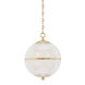 Sphere No. 3 1 Light 13 inch Aged Brass Pendant Ceiling Light, Small