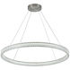 Chevron LED 39.37 inch Brushed Nickel Pendant Ceiling Light