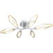 Rock Crystal LED 36.4 inch Classic Silver Flush Mount Ceiling Light in 3000K LED, Chilled Amber