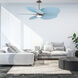 Atlas Alessandra TROPICAL - LK 48 inch Brushed Nickel with Light Blue Blades Ceiling Fan