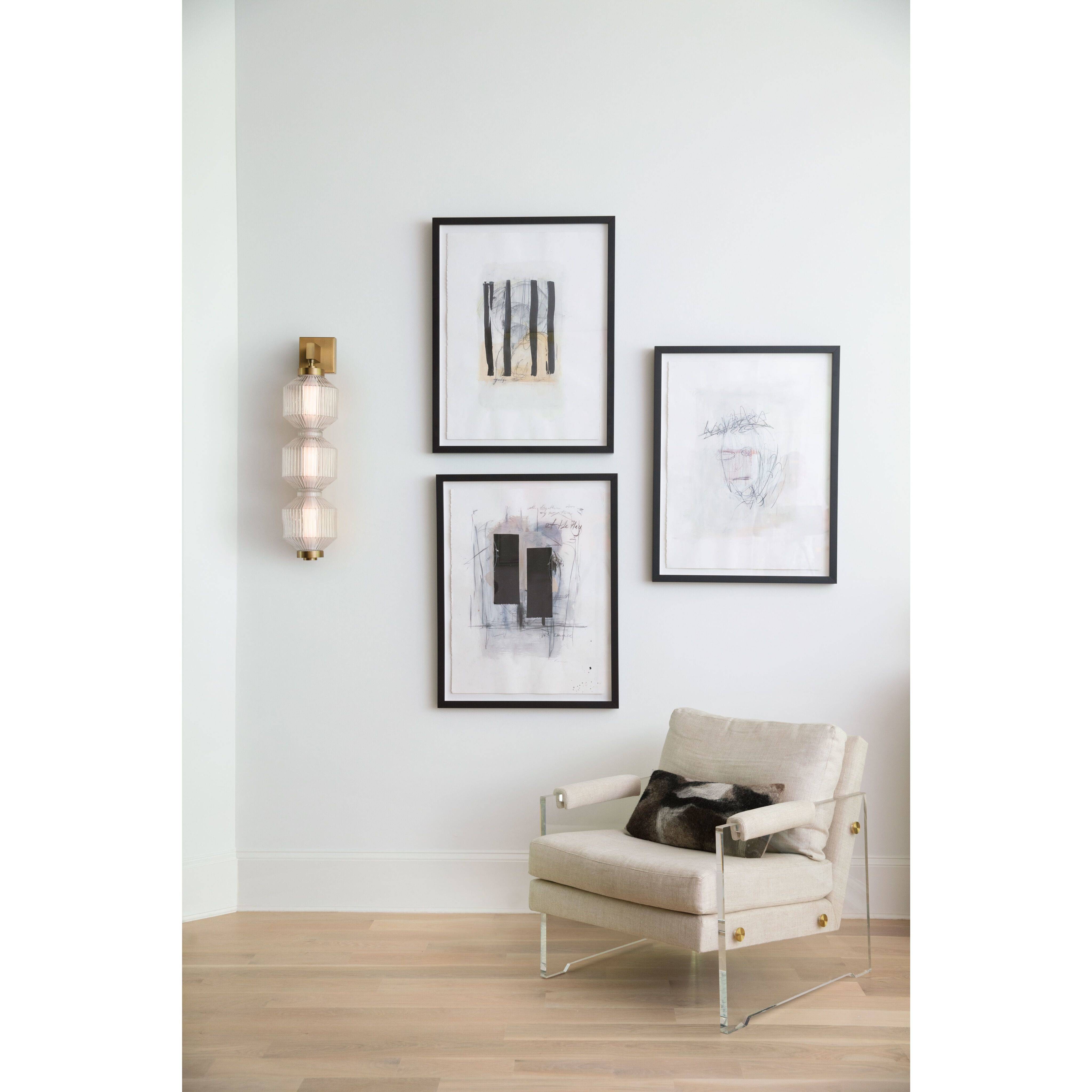 Reign LED 8 inch Lacquered Brass Pendant Ceiling Light, Sconce