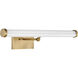 Regis LED 24.5 inch Heritage Brass with Gloss White Sconce Wall Light