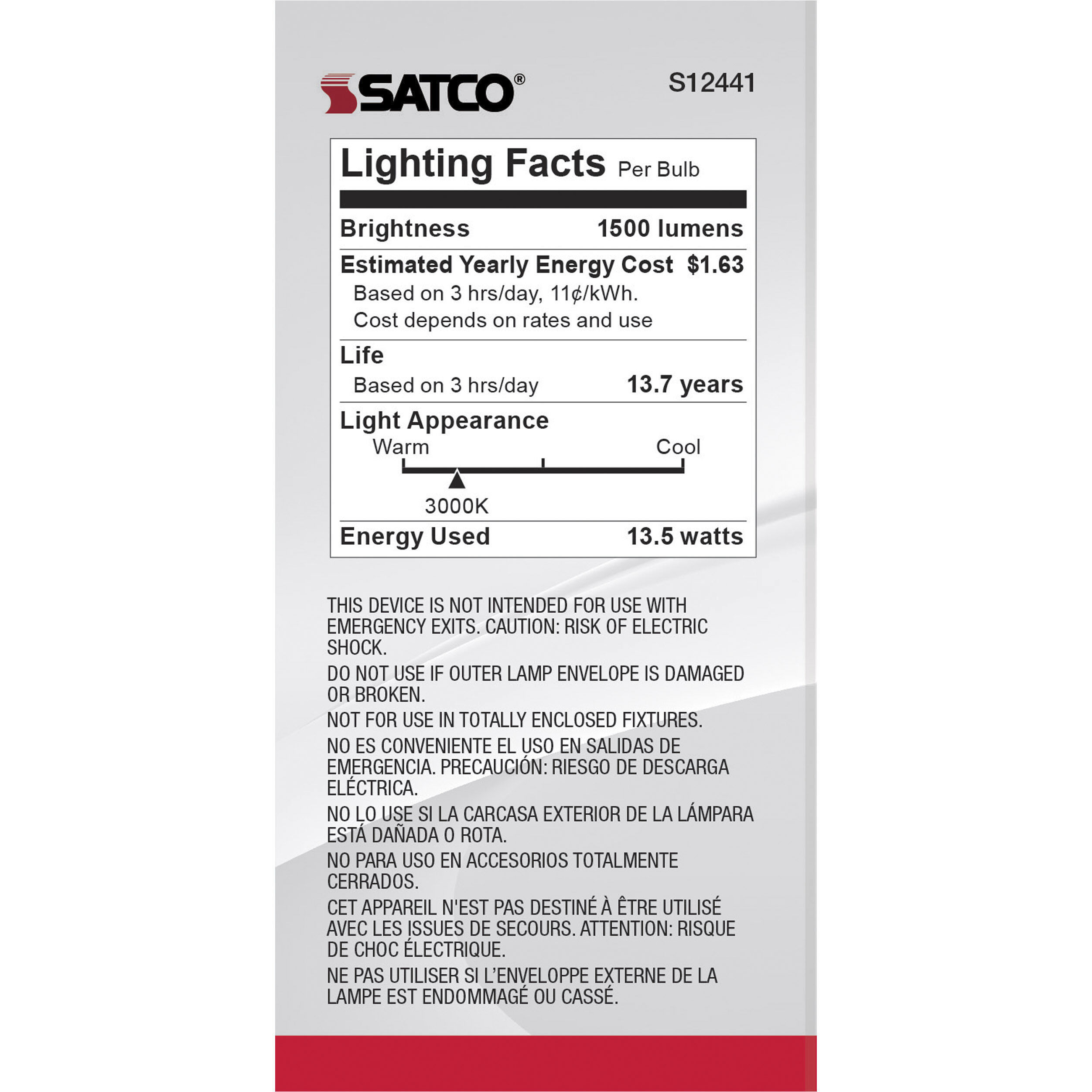 Lumos LED Medium A19 13.50 watt 3000K LED Filament