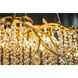 Canada LED 33.3 inch Gold Chandelier Ceiling Light, Crystal