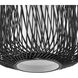 Cordova 1 Light 10 inch Black Rattan Mini Pendant Ceiling Light, Design Series