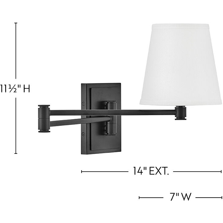 Beale 1 Light 7 inch Black Sconce Wall Light