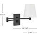 Beale 1 Light 7 inch Black Sconce Wall Light