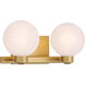 Mooncrest 2 Light 16 inch Legacy Brass Vanity Light Wall Light