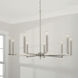 Portman 9 Light 34 inch Brushed Nickel Chandelier Ceiling Light