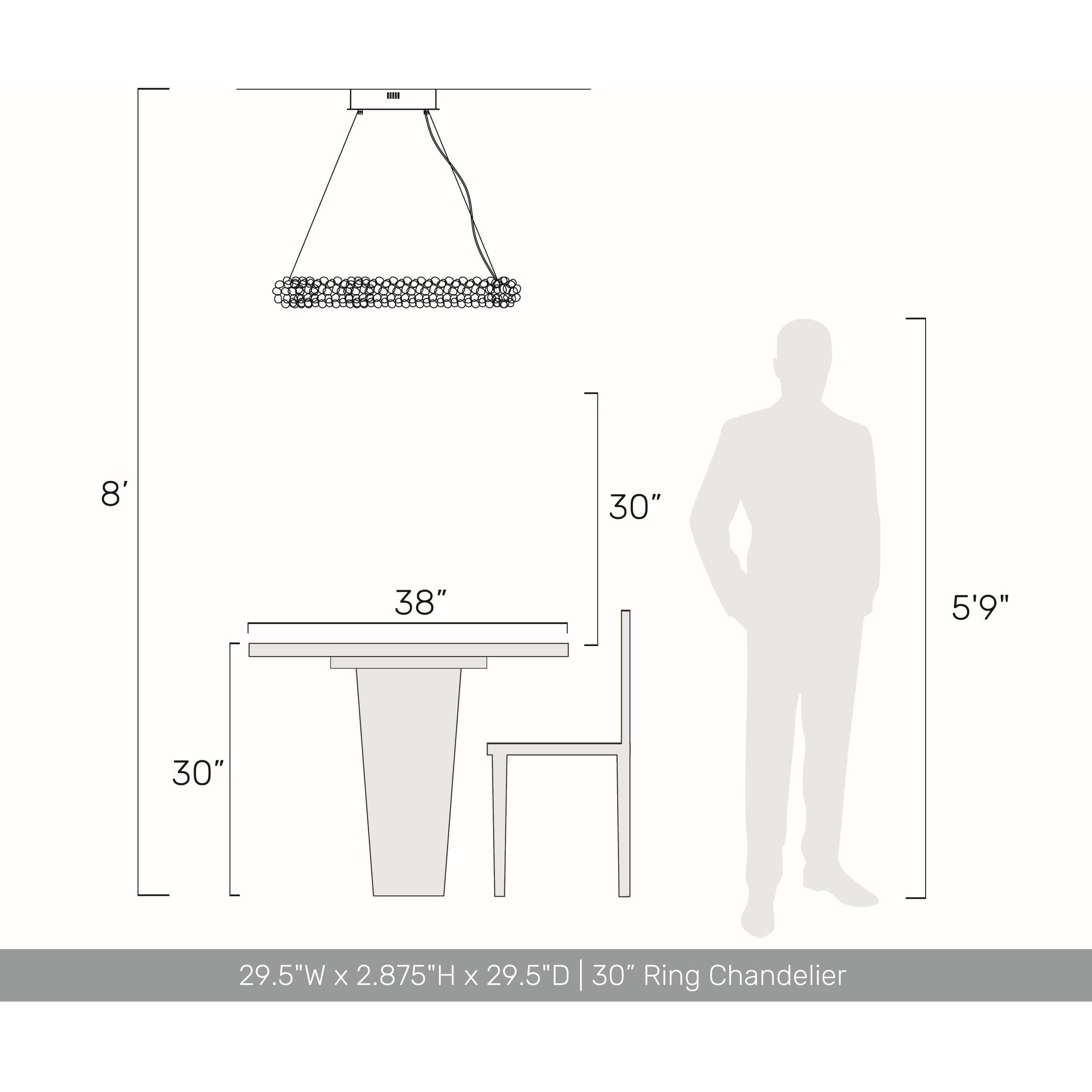 Ziva Corallo LED 29.5 inch Turquoise Chandelier Ceiling Light