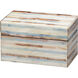 Roosevelt 8 inch Mixed Blue and White and Red Mother of Pearl Box in Small, Small