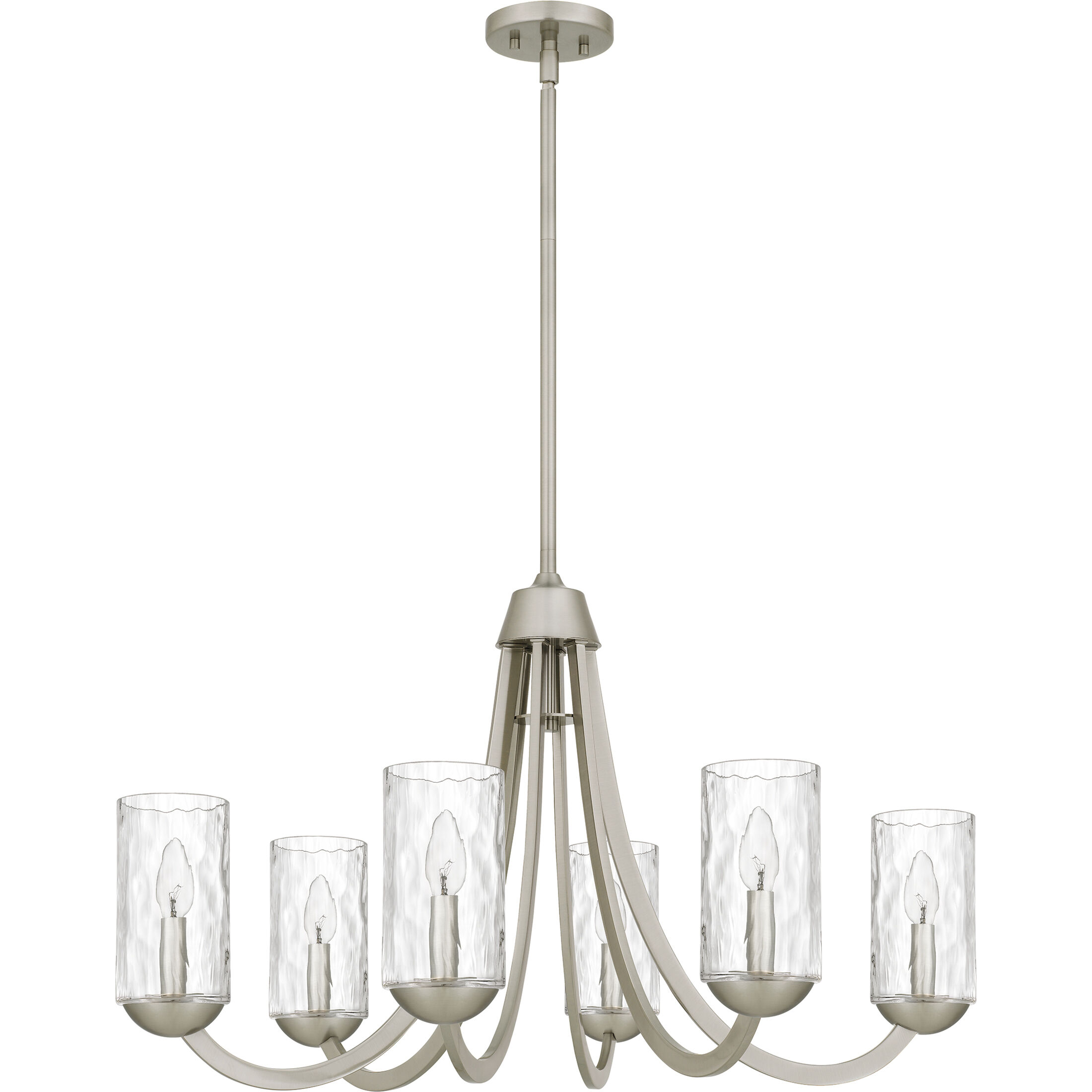 Allard 6 Light 32 inch Brushed Nickel Chandelier Ceiling Light