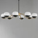 Lucerne 8 Light 42.75 inch Black and Natural Aged Brass Chandelier Ceiling Light