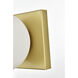 Jaylin 2 Light 14 inch Brass Bath Sconce Wall Light