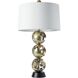 Pangea 32.6 inch 60 watt Modern Brass and Black Table Lamp Portable Light in Modern Brass/Black