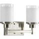 Alexa 2 Light 13 inch Brushed Nickel Bath Vanity Wall Light