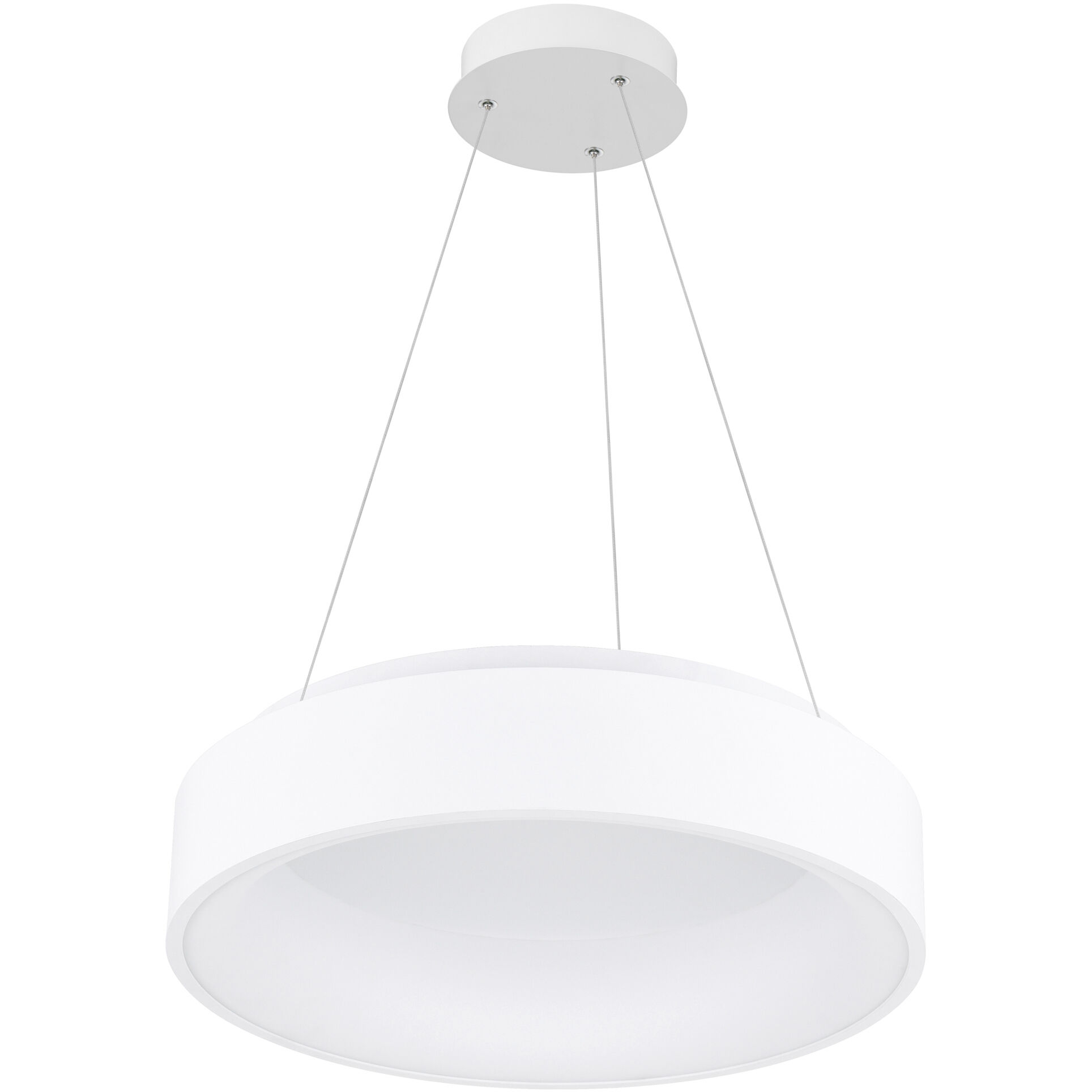 Arenal LED 18 inch White Drum Shade Pendant Ceiling Light