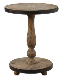 Hampton 26 X 21.75 inch Weathered Natural Fir Wood Round Table