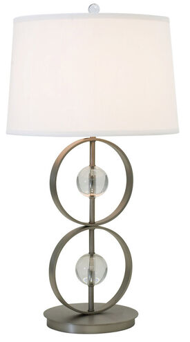 Lake Shore 28 inch 150 watt Satin Pewter Table Lamp Portable Light
