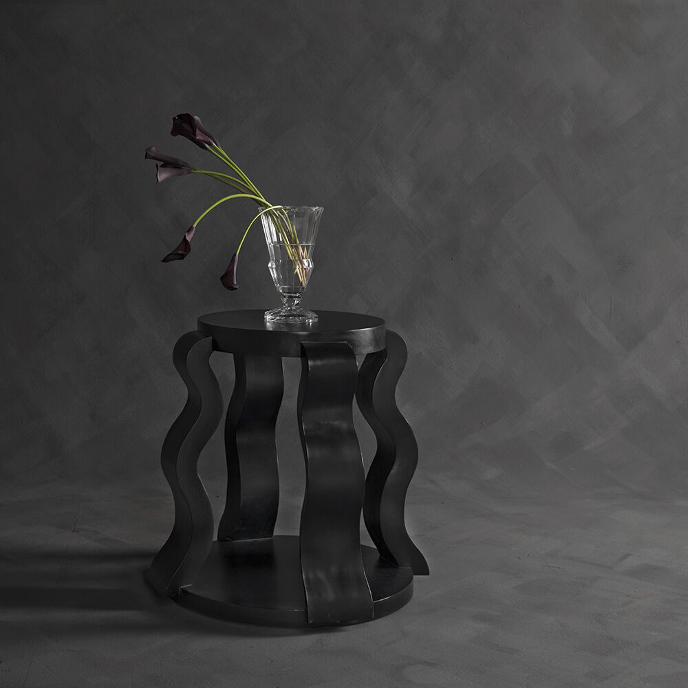 Anora 25.5 X 25.5 inch Hand Rubbed Black Side Table