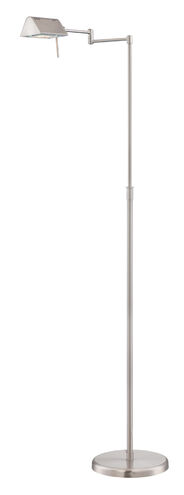 Pharma Collection 58 inch 100.00 watt Polished Steel Floor Lamp Portable Light
