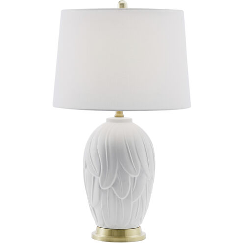 Farida 27 inch 150.00 watt White Table Lamp Portable Light