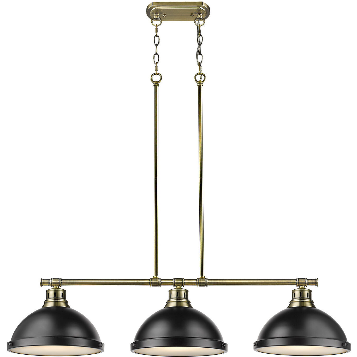 Yep Duncan Island Light Ceiling Light in Aged Brass, Matte Black