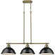 Yep Duncan Island Light Ceiling Light in Aged Brass, Matte Black