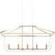 Mavonshire 5 Light 15 inch White and Aged Gold Brass Chandelier Ceiling Light