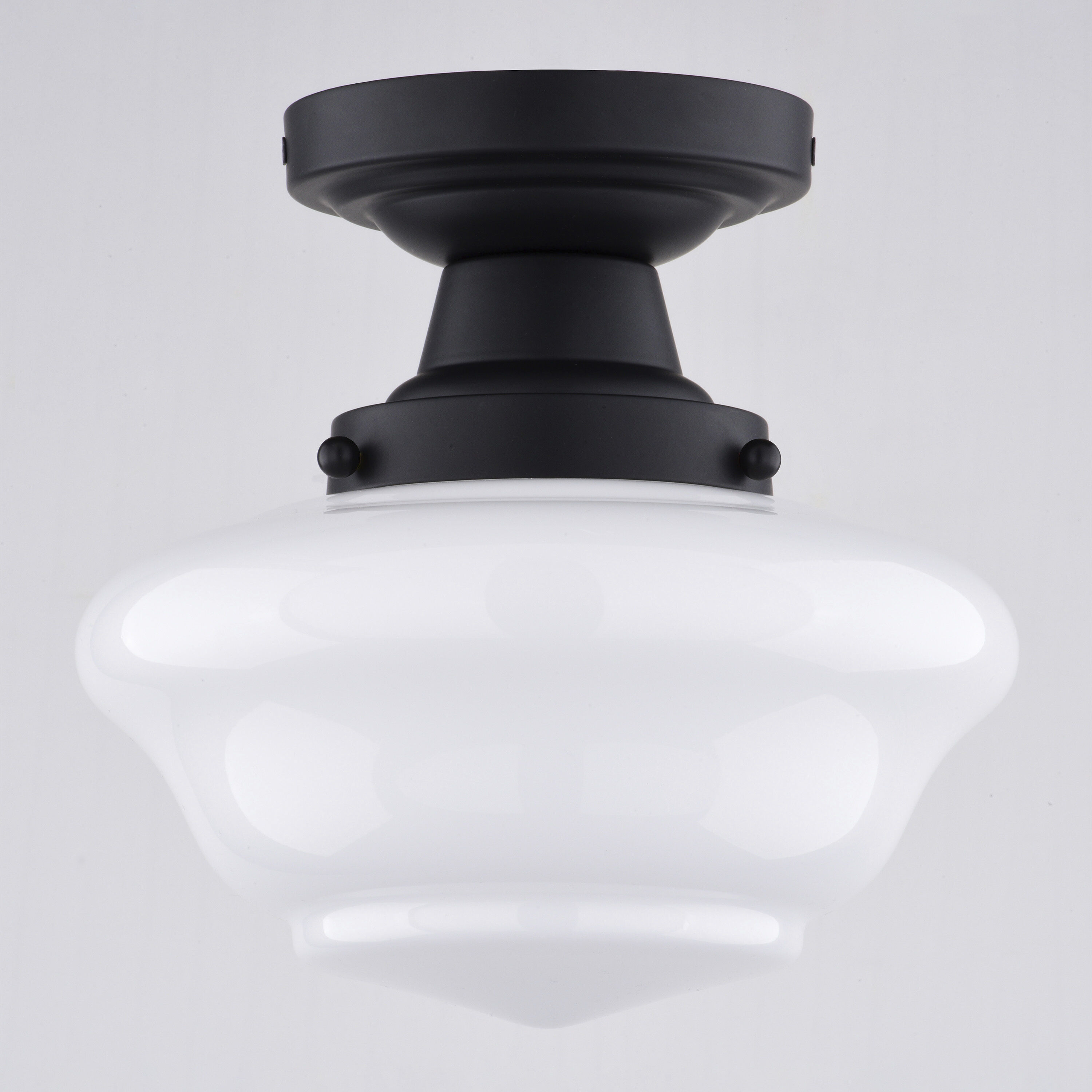 Eastgate LED 8.75 inch Matte Black Semi-Flush Mount Ceiling Light