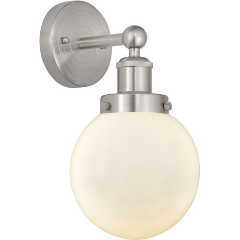 Beacon 1 Light 6.5 inch Brushed Satin Nickel Sconce Wall Light