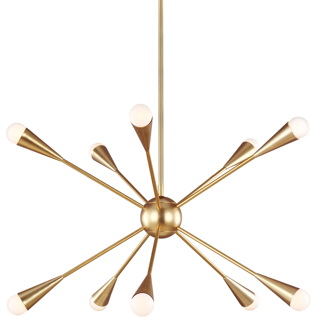 ED Ellen DeGeneres Jax 10 Light 27.25 inch Burnished Brass Chandelier Ceiling Light