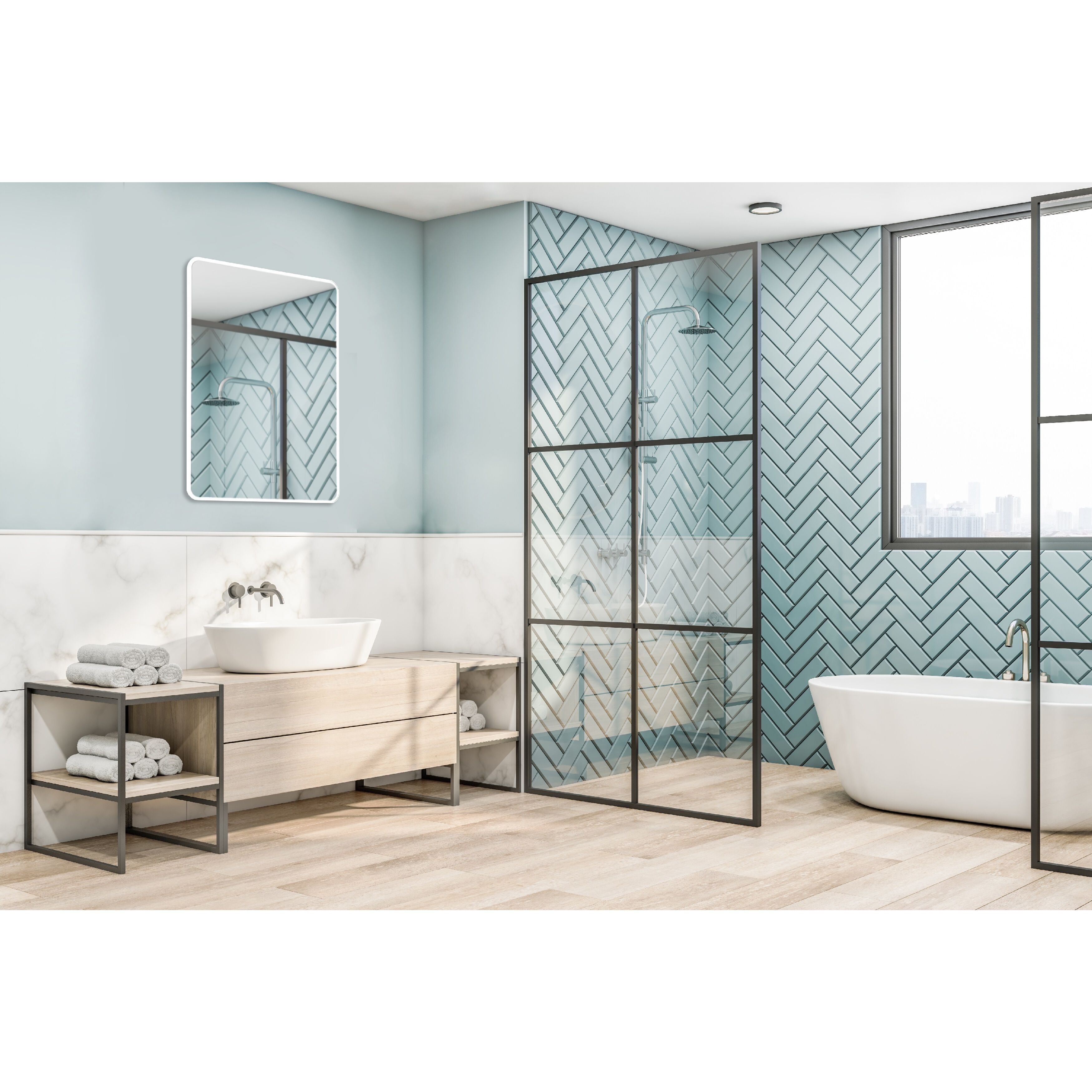 Reflections 31.5 X 23.6 inch Silver LED Mirror