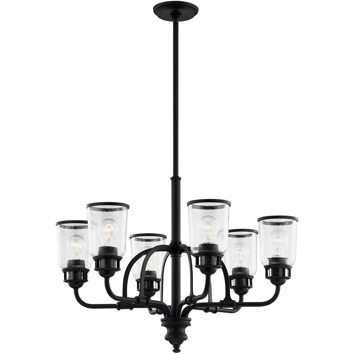 Lawrenceville 6 Light 26 inch Black Chandelier Ceiling Light