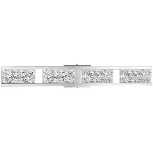Callavio 4 Light 32 inch Chrome Vanity Light Wall Light in Fossilized Ice