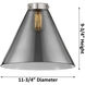 X-Large Cone Smoke Glass, X-Large, Cone
