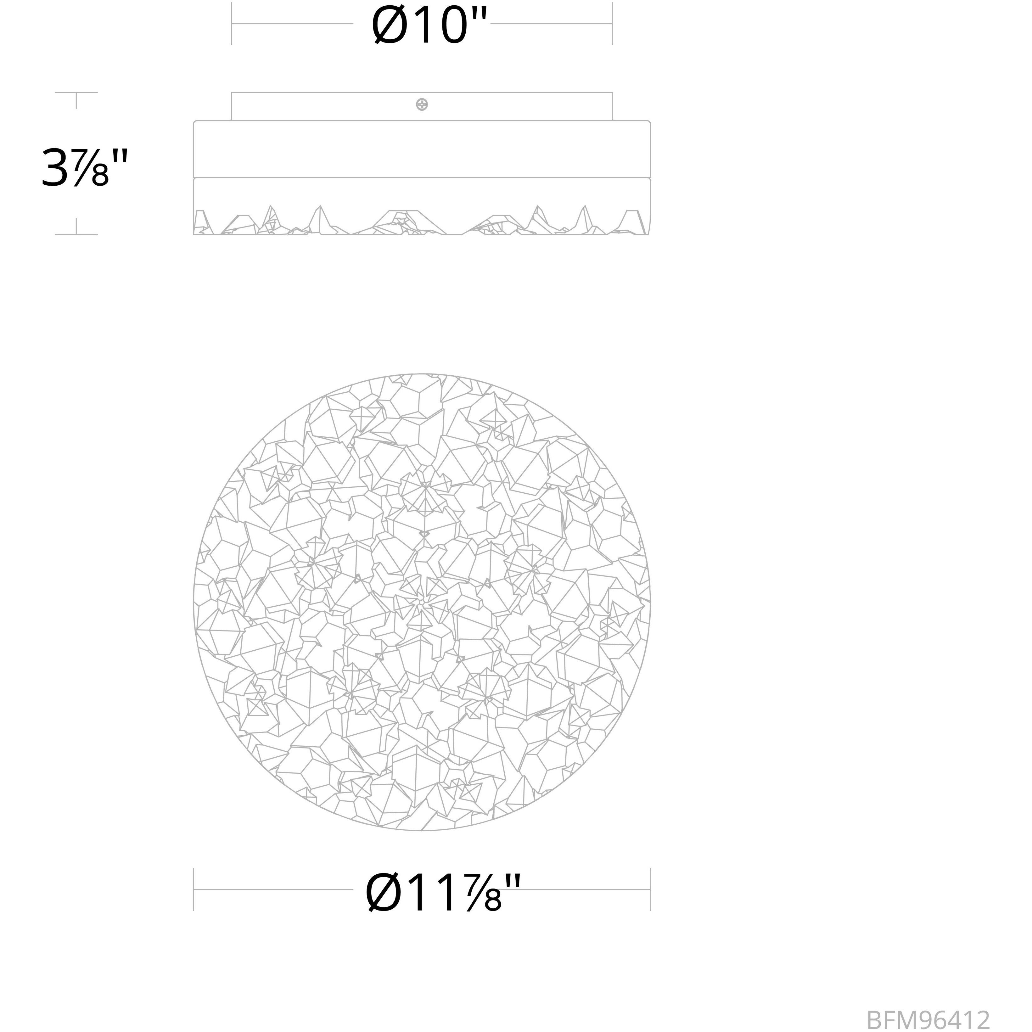 Beyond Bramble LED 11.88 inch Aged Brass Flush Mount Ceiling Light