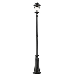 Wakefield 1 Light 90 inch Black Outdoor Post Mounted Fixture