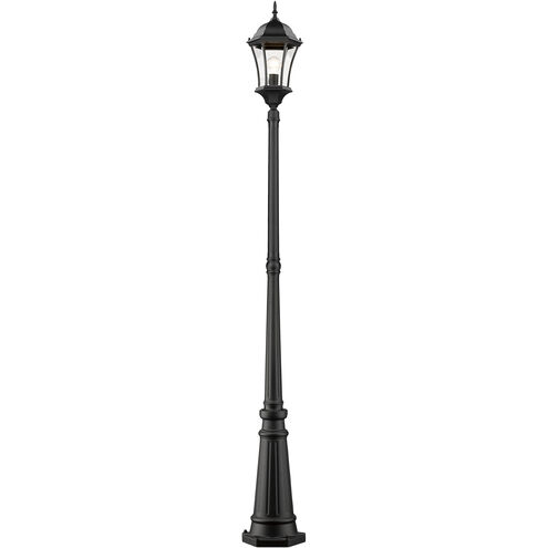Wakefield 1 Light 90 inch Black Outdoor Post Mounted Fixture