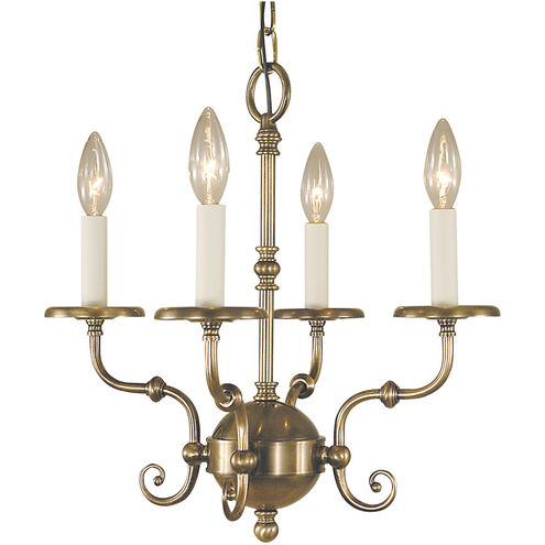 Jamestown 4 Light 17 inch Brushed Nickel Mini Chandelier Ceiling Light