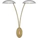 Glenn Sconce Wall Light in Heritage Brass with Chrome