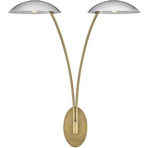Glenn Sconce Wall Light in Heritage Brass with Chrome